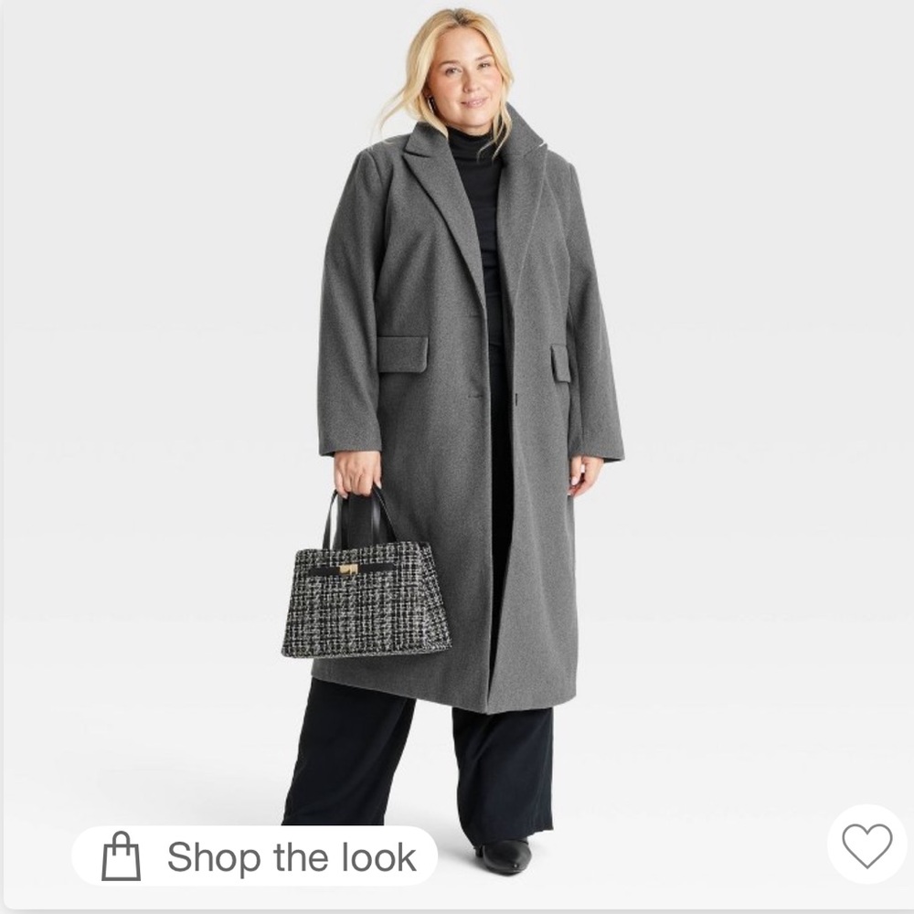 NWT Women's Faux Wool Topcoat - A New Day™
Gray XXL
